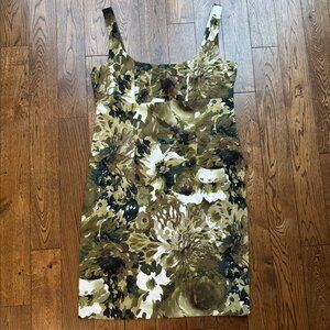 Connected Apparel Floral Sheath Dress Sleeveless Green Babydoll 16 Whimsigoth